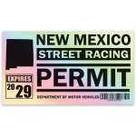New Mexico Holographic Street Racing Permit